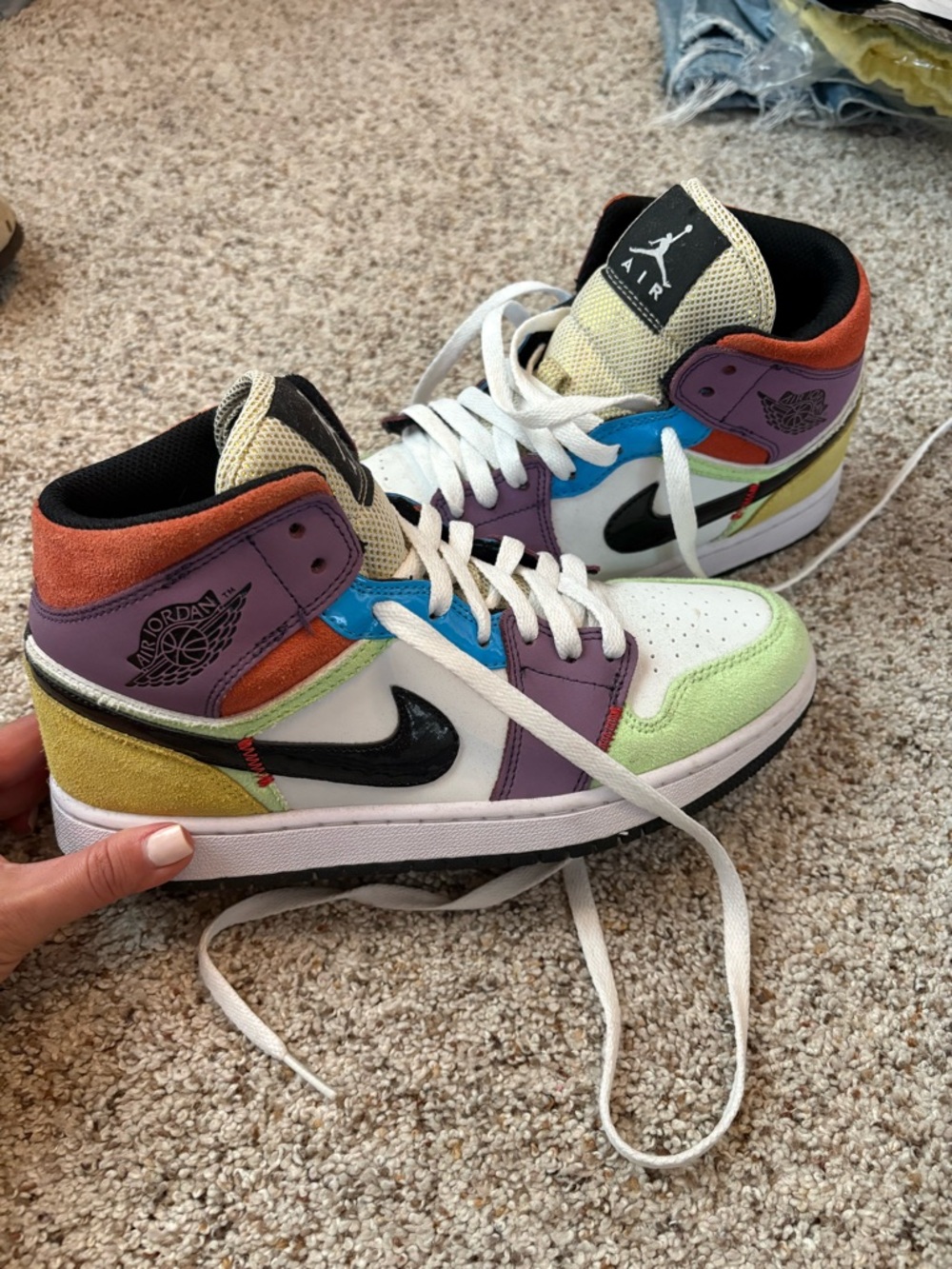 Jordan Low-Top Sneakers in Pastel Multi-Color
